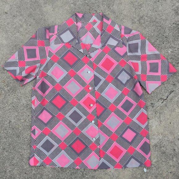 Mod Op-Art Short Sleeve Shirt - Picture 2 of 6